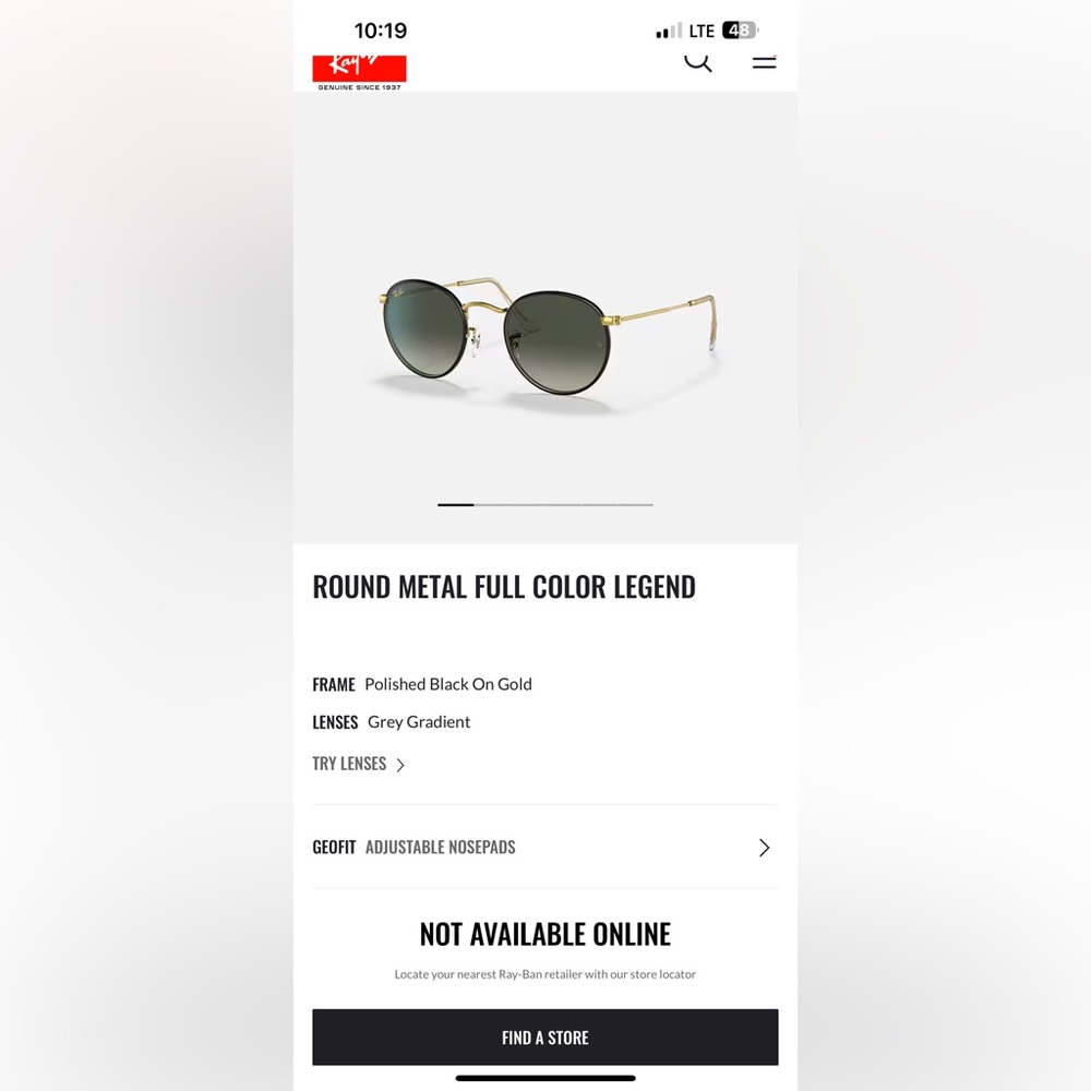 Ray-Ban Sunglasses with case